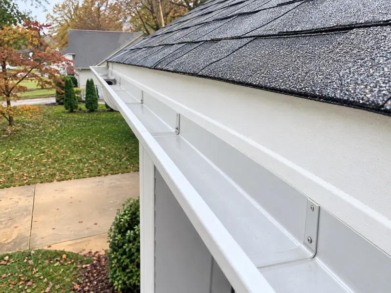 The same gutter, empty and clean